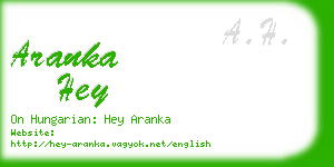 aranka hey business card